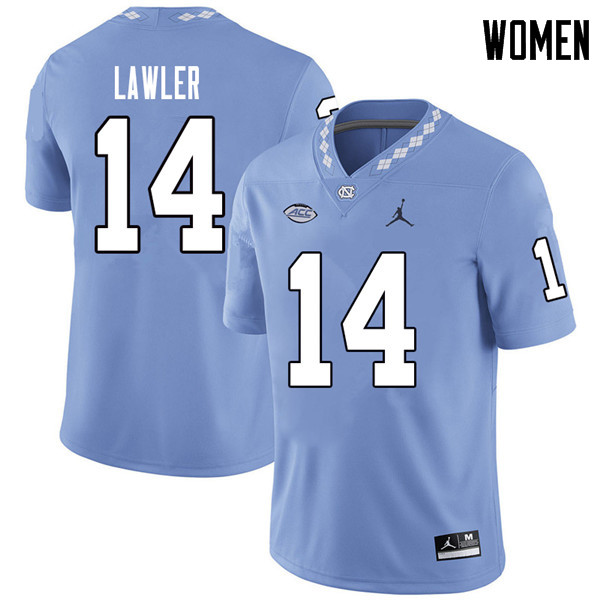 Jordan Brand Women #14 Jake Lawler North Carolina Tar Heels College Football Jerseys Sale-Carolina B